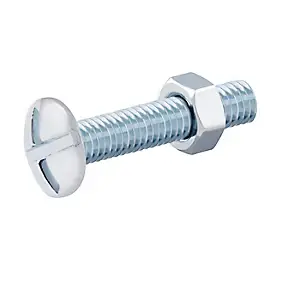 10 boulons poêlier tête plate 6 x 30 mm