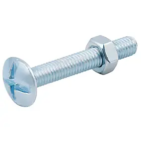 10 boulons poêlier tête plate 6 x 40 mm