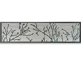Décor Branches Neva L.179 x H.44 cm aluminium anthracite