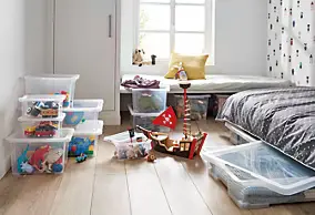 Boîte en plastique 15 L Kaze transparent