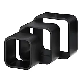 Etagères murales cubes modulables Cusko Form, noir, 3 pièces