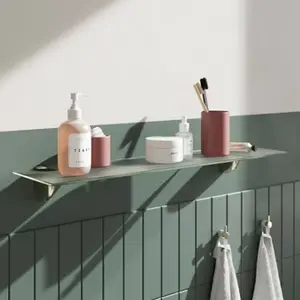 Tablette en verre trempé L. 60 cm x prof. 15 cm - Ép. 5 mm