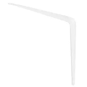 Équerre emboutie en acier blanc H. 40 x L. 35 cm