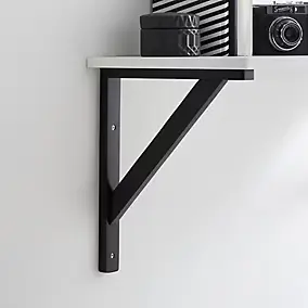 Équerre en noir Timber H. 30 x P. 25 cm