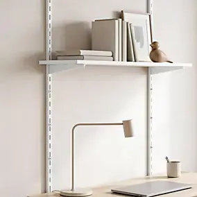 Crémaillère Lony simple perforation 200cm blanc Form