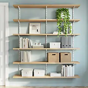 Crémaillère Lony simple perforation 200 cm blanc Form vendue par 4 pièces