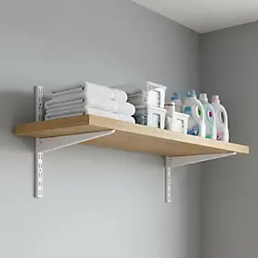 Console double vendue par 10 blanc profondeur 47 cm Form compatible Twinny et Poppit
