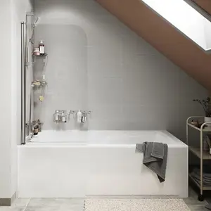 Pare-baignoire "Arkell" 1 volet verre transparent