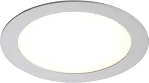 Spot à encastrer extra plat rond led intégrée "Octave" argenté Ø 17 cm