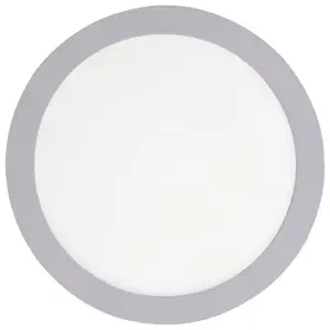 Spot à encastrer extra plat rond led intégrée "Octave" argenté Ø 22,5 cm