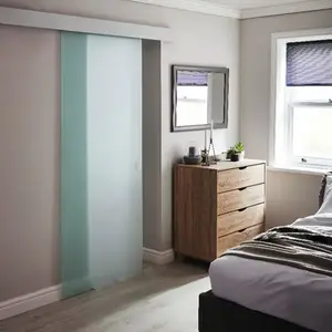 Système en applique pour porte en verre