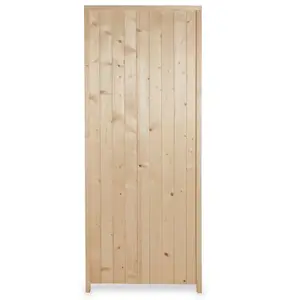 Porte de service bois 90 x 200 cm poussant gauche