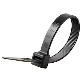 25 colliers de serrage en nylon Diall 9 x 200 mm noir