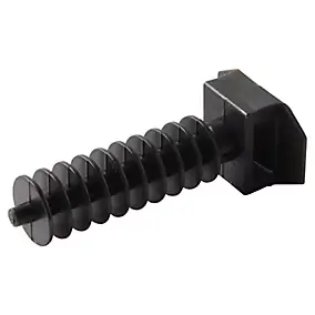 25 embases de fixation sur maçonnerie Diall pour collier de serrage 9 mm noir