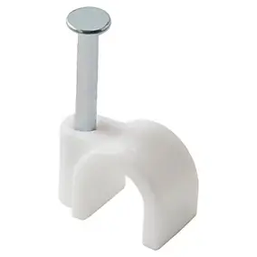 100 cavaliers ronds en nylon DIALL ø 7 mm blanc