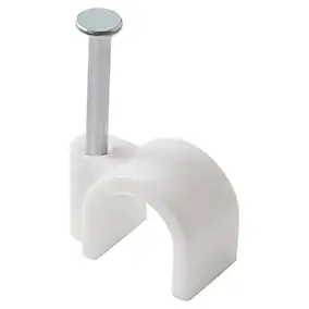 100 cavaliers ronds en nylon DIALL ø 8 à 9 mm blanc
