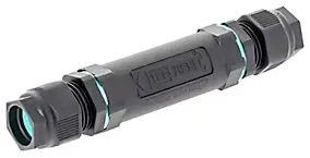 Connecteur droit tube 3 pôles IP68 Diall noir