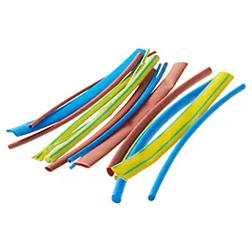 15 gaines thermorétractable colorées ø8/ø6/ø4/ø3/ø2 mm