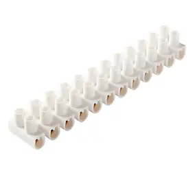 12 barettes de connexion Diall 2 entrées 10 mm² / 16 A blanc