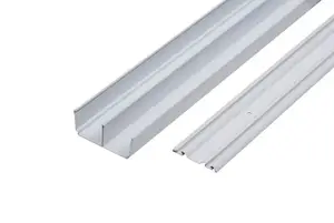 Lot de 2 rails acier L. 150 cm - laqué blanc