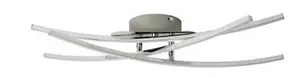 Plafonnier chrome LED intégrée "Alani" Ø57 cm