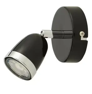 Spot 1 lumière apheliotes noir gu10 (guib1rb)