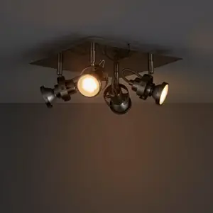 Spot 3 lumières alu brossé gu10 (arachne 18533)