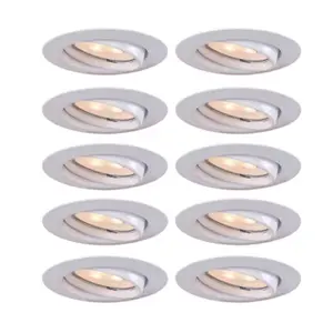 Lot de 10 spots GU10 orientables - Blanc - DLRA200W10