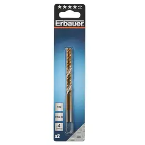 Lot de 2 forets métaux 4 x 119 mm