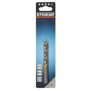 Foret en acier pour multi-matériaux tin, Diam. 7,5 x 109 mm