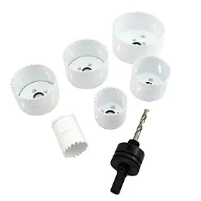 Trépans bi-métal plombier universel ø35, 45, 55, 65, 68 et 85 mm - 6 pièces