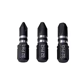 Embout de vissage torsion impact PH1/2/3 25 mm Erbauer - 3 pièces