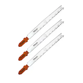 3 lames de scie sauteuse T droite propre Métal fin L. 100 mm