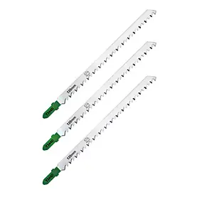 3 lames de scie sauteuse T droite grossière Bois épais