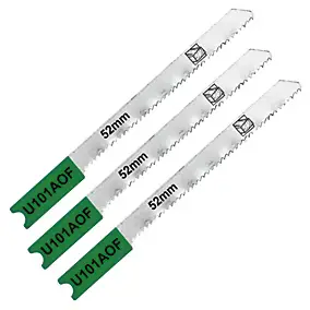 3 lames de scie sauteuse U courbe propre Stratifié