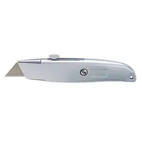Cutter à lame rétractable acier gris 61mm