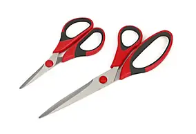 Ciseaux 14 et 23 cm - 2 pièces Noir et rouge