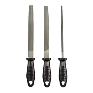 Lot de 3 limes 200 mm (SF19) en acier au carbone