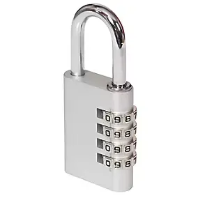 Cadenas à combinaison Aluminium Smith & Locke 40 x 50 mm gris