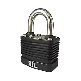 Cadenas à clé Smith & Locke en acier laminé anse ouverte l.55 x H 38 mm