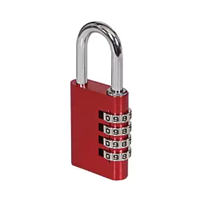 Cadenas à combinaison Aluminium Smith & Locke 40 x 50 mm rouge