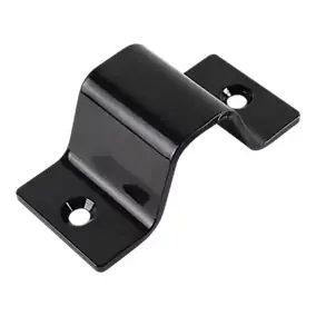Plaque d'ancrage Smith & Locke en acier trempé coloris noir L.128 x l.64 mm