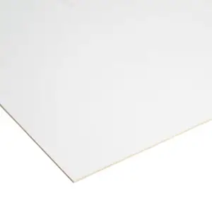 Panneau de fibre de bois laqué blanc - L. 122 x l. 61 cm x Ép. 3 mm