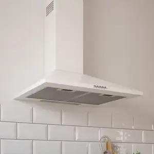 Hotte cheminée pour cuisine - Blanc - 60 cm