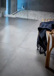 Carrelage de sol intérieur "Konkrete" gris - l. 61,6 x L. 61,6 cm