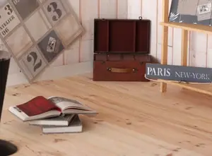 Plancher en pin maritime noueux NF - L. 2 m x l. 18 cm x Ép. 21 mm