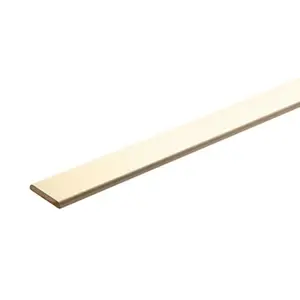 Chant plat MDF 2 arrondis satin - Blanc - L. 2,40 m - l. 30 x Ép. 6 mm