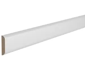 Chant plat en MDF satin blanc 2 arrondis 2,40 m - l. 30 x Ép. 6 mm