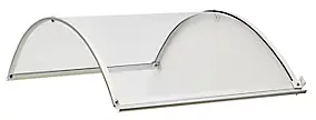 Auvent aluminium et polycarbonate Basic blanc 140 x 90 cm