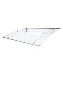 Auvent aluminium et polycarbonate Basic plus blanc 140 x 90 cm
